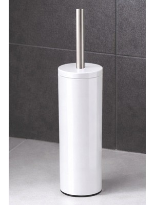 Primanova Cigo Compact Çelik Tuvalet Fırçası - Beyaz