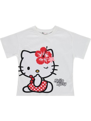 Hello Kitty 6-9 Yaş Tişört - Kırık Beyaz