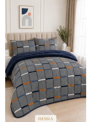 Isessia Vivelle Çift Kişilik Çift Taraflı Wellsoft Uyku Seti | 2 Yastık Kılıflı | Yorgan | 195X215 cm