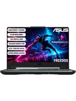 Asus Tuf Gaming A15 Amd Ryzen 7 7445HS 16GB 512GB SSD RTX3050 15.6"  Fhd Freedos  FA506NCG-HN286
