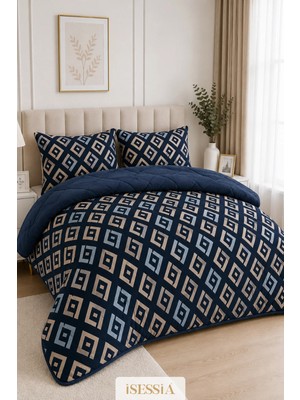 Isessia Verona Çift Kişilik Çift Taraflı Wellsoft Uyku Seti | 2 Yastık Kılıflı | Yorgan | 195X215 cm