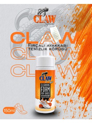 Claw Special Fırçalı Ayakkabı Temizleme Köpüğü 150 ml Güçlendirilmiş Formül