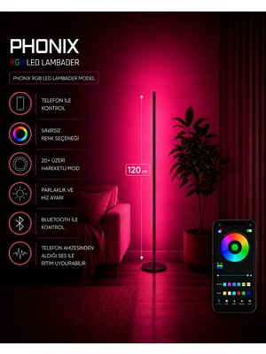 Neeko Phonix Mobıl Stıck Telefon Kontrol Oda Aydınlatma Sistemi Full Rgb Full Renk Çok Özellik Kumandasız 120 Cm