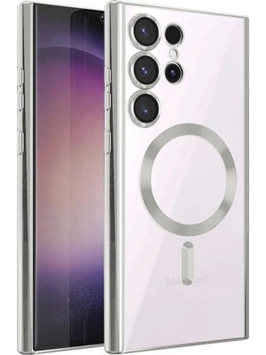 Mestore Samsung Galaxy S23 Ultra Kılıf Kross Magneticsafe Kapak - Titan Gri