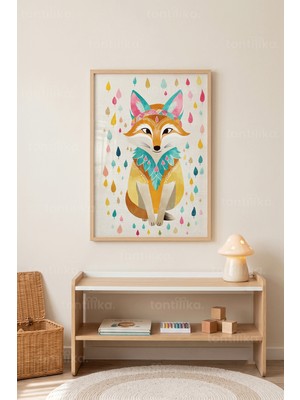 Tontilika Minimalist Çizgi Sanatı 1. Kalite Ahşap Çerçeveli Tablo