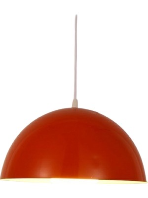 Rsylight Rys Retro Metal Dekoratif Kırmızı Tekli Sarkıt Avize Çap:30 cm