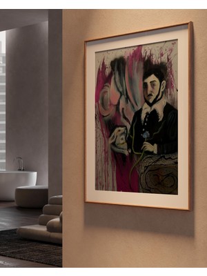 Clovendi Adam ve Köpeği – Köpeğiyle Adamın Modern Portresi, Orijinal Sanat Eseri Posteri