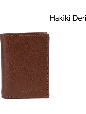 Gönderi(r) Erkek Taba  Hakiki Deri Dikey Cüzdan