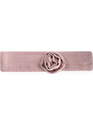 Cigit Müslin Gül Figürlü Lastik Bandana Bakır