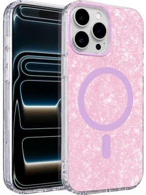 sbodurhome Onegif Apple Iphone 16 Pro Max Mila Dalgalı Magsafe Kapak - Lila