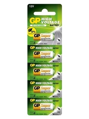 Evimdeyokyok Gp 23A V23GA MN21 12V Alkalin Pil Kepenk Anahtar Pili Beşli Paket