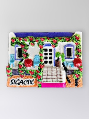 Mundy Sığacık Polyester Kabartmalı Magnet 7X5CM Dekoratif Hediyelik Buzdolabı Süsü (KOD:1419)