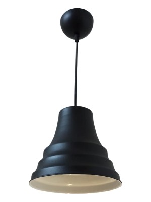 Rsylight Rys Retro Metal Dekoratif Siyah Içi Beyaz Cafe Mutfak Tekli Sarkıt Aydınlatma Çap:23 cm