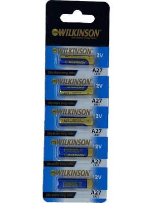 Evimdeyokyok Wilkinson 27A MN27 12V Alkalin Pil Kepenk Anahtar Pili Beşli Paket