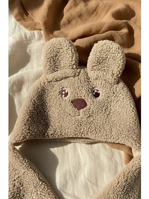 Tavşan Kulaklı Peluş Bebek Battaniyesi, Yenidoğan Kundak