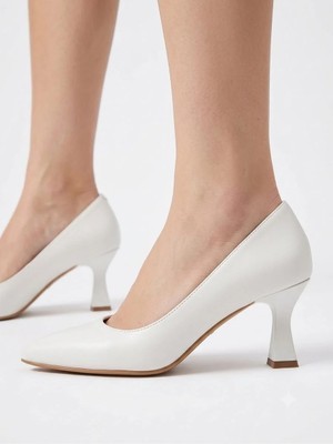 Asmi Shoes Kadın Flora Beyaz 6 cm Ince Topuklu Stiletto