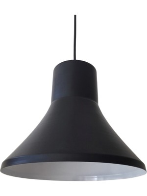 Rsylight Retro Metal Sarkıt Avize Rustik Tekli Sarkıt Siyah Içi Beyaz