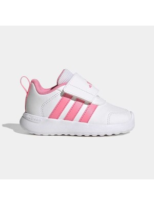 adidas Vl Move Cf I Unisex Bebek Sneaker Beyaz - Bliss Pembe Düz Taban Suni Deri