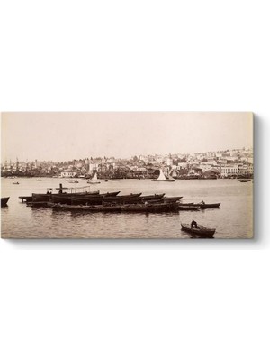 Istanbul Evleri Tablosu 162 x 70-5 Parçalı