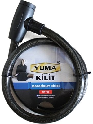 Evimdeyokyok Yuma YM-735 120 cm 20 mm Motorsiklet Kilidi