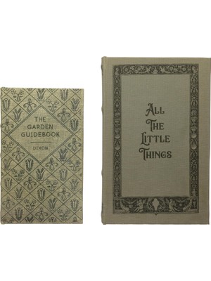 Mdf ve Kanvas Kitap 2 Li Set All The Things Saklama Kutusu Doğal 2