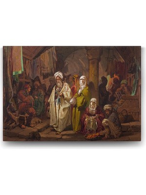 A. Preziosi - The Grand Bazaar Tablosu - 100X70CM