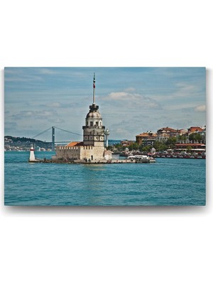 Kız Kulesi Boğaz Köprüsü Tablosu - 45X30CM