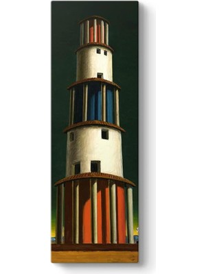 Giorgio De Chirico - Kule ve Tren Tablosu 30 x 90