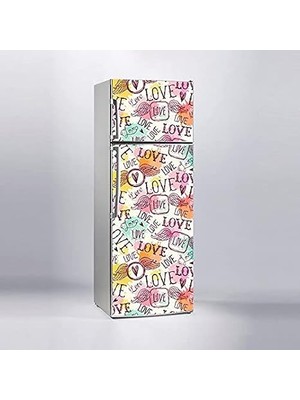 Buzdolabı Sticker Kaplama Dolap Kaplama Etiketi Love Aşk