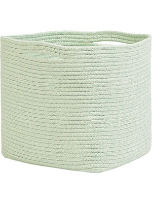 Mint Kırçıllı Pamuklu Sepet 30 x 30 x 30 cm