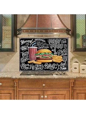 Duvar Tezgah Arası Ocak Arkası Kaplama Burger