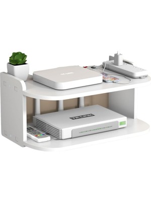 Tv Üstü Stand Tv Üstü Organizer Modem Kumanda Standı Katlanabilir Ayaralanabilir Tv Monitör Ü