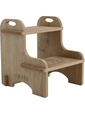 Flat-Pack Ahşap Çocuk Montessori Yükseltici Basamak Merdiven Meşe