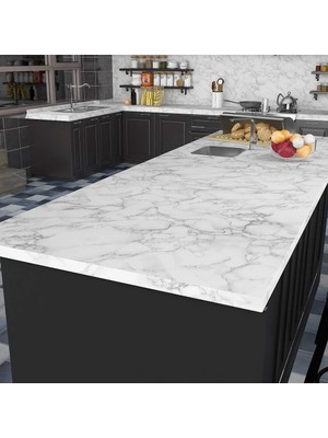 5 M x 60 cm Genişliğinde Yapışkan Folyo, Mat, Dekoratif Mermer Folyo, Mobilya, Masa, Makyaj Masa