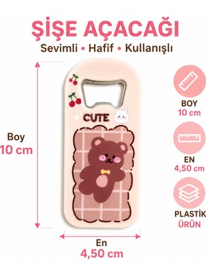 LUXMON Cute Bear Buzdolabı Magnetli Şişe Kapak Açacağı