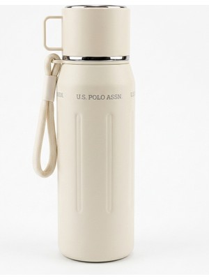 U.S. Polo Assn. Paslanmaz Çelik Termos Matara Pipetli Bardaklı ve Normal Içme Seçenekli Stainless 750ML