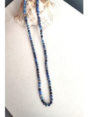 c-bhadu naturel Sertifikalı 4 mm Lapis Lazuli Doğaltaş Kolye