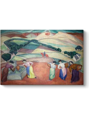 Rivera - At The Fountain Of Toledo Tablosu - 90X60CM