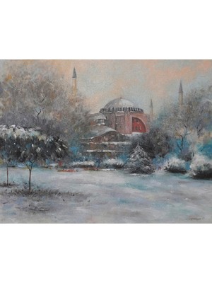 Galeri Atmaca Ayasofya'da Kış Uykusu: Kar Altında Tarihi Duruş