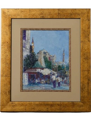 Galeri Atmaca Tarihi Sokakta Meydan Pazarı ve Ayasofya Silüeti