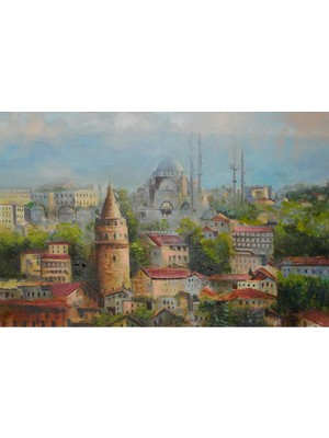 Galeri Atmaca Galata'nın Işığında Istanbul Silüeti