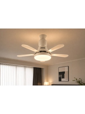 Eco Lounge 1 Adet Trıon Trn 1300 Nefes 50W Ledli Tavan Vantilatörü Kumandalı 3 Renk E27 Duy