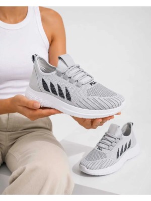Slipcat Unisex Hafif Taban, Nefes Alabilen, Triko Yüzey, Günlük Yürüyüş Spor Sneaker Ayakkabı