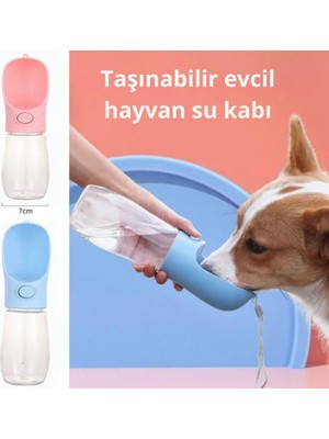 Pltech Taşınabilir Evcil Hayvan Su Kabı – 350/500 ml Köpek Kedi Suluk, Tek Tuşlu Sızdırmaz Seyahat Su Matarası