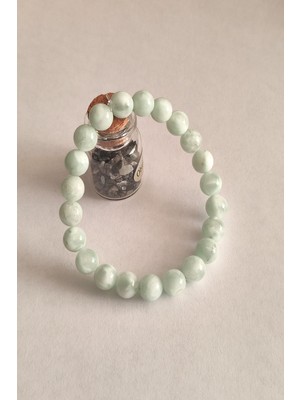 c-bhadu naturel Sertifikalı 8 mm Larimar Doğaltaş Bileklik