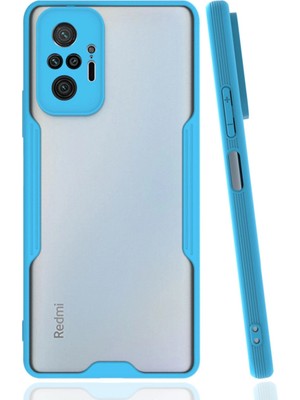 Evimdeyokyok Xiaomi Redmi Note 10 Pro Kılıf Platin Silikon - Mavi