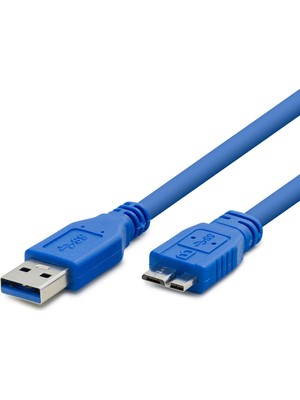 Evimdeyokyok USB 3.0 To Micro-B 3.0 Kablosu 30 cm - Mavi HDX7518