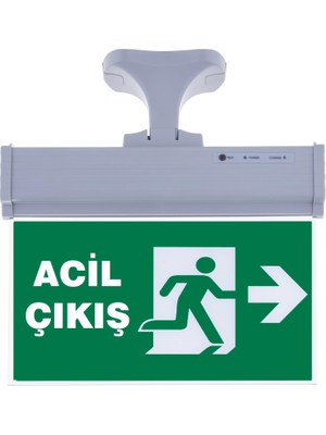 Evimdeyokyok SG071-S3 Çift Yönlü Acil Yönlendirme Armatürü (Askı Aparatlı) Acil Çıkış Sağ-Sol