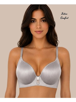 Intive Lingerie Intive Comfort Taşlı V Aksesuarlı Parlak Kumaşlı C Cup Lazer Kesim Ithal Sütyen-Geniş Renk Seçenkli