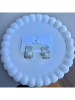 Vip Seri Ithal Zirkon Taşlı Kare Küpe
